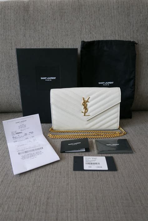 ysl monogram chain wallet ebay